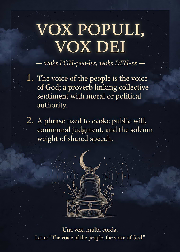 Vox Populi Vox Dei Inspirational Poster