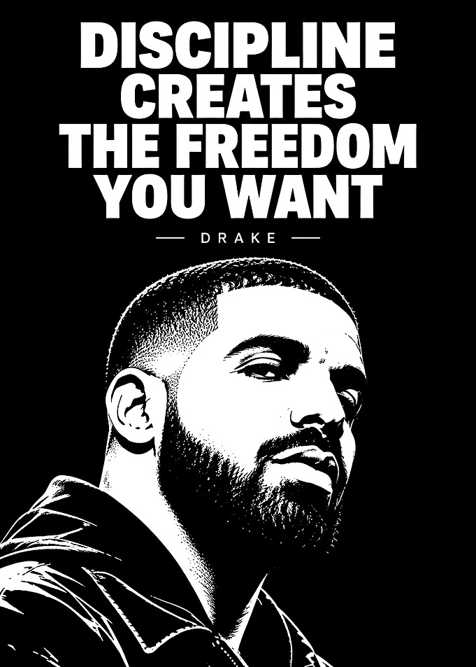 Drake Inspirational Quote Poster