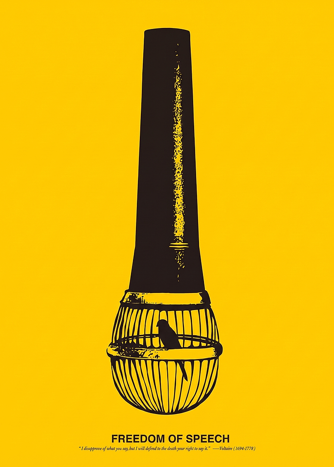 Freedom of Speech Birdcage Poster