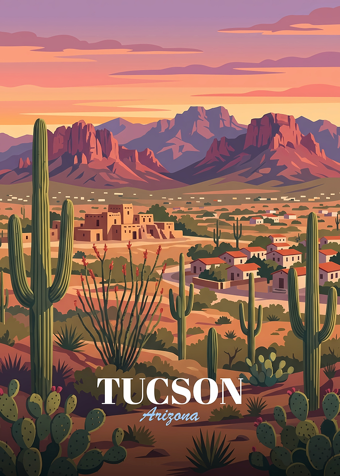 Tucson Arizona Desert Travel Poster