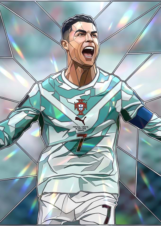 Cristiano Ronaldo Prism Soccer Art