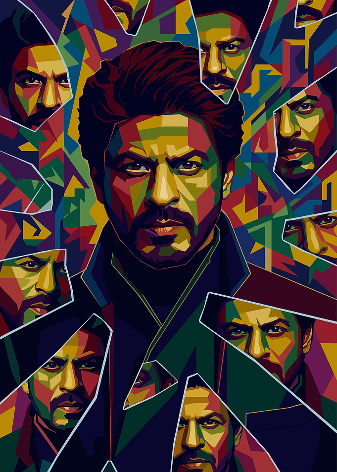 Shah Rukh Khan Pop Art Portrait