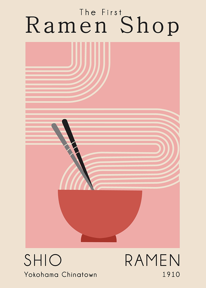 Minimalist First Ramen Shop Poster