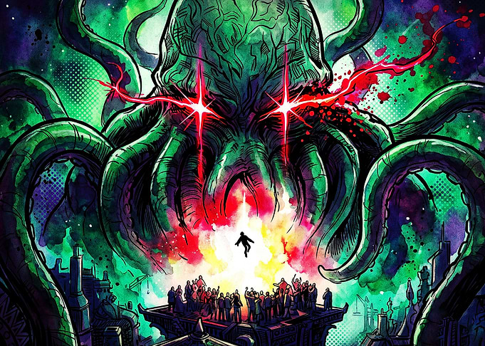 Cosmic Horror Monster Comic Art