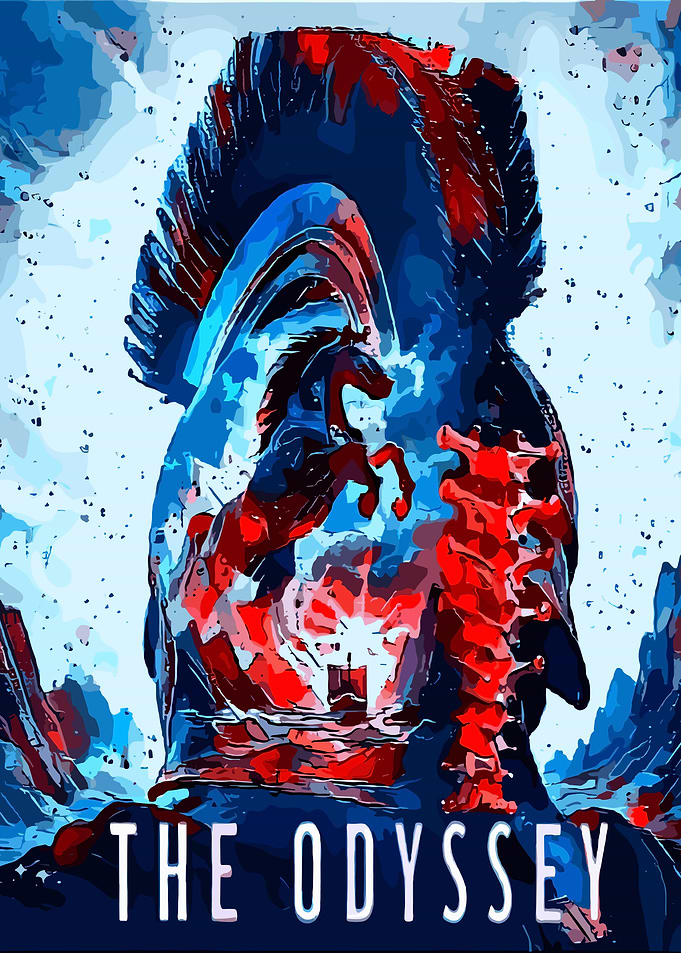 The Odyssey Spartan Helmet Poster