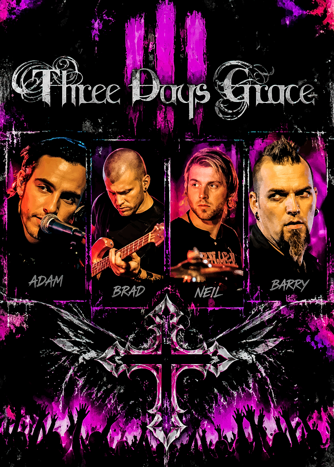 Three Days Grace Band Poster