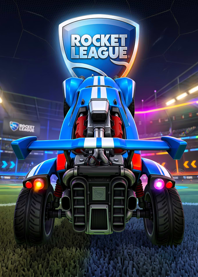Rocket League Octane Car Poster