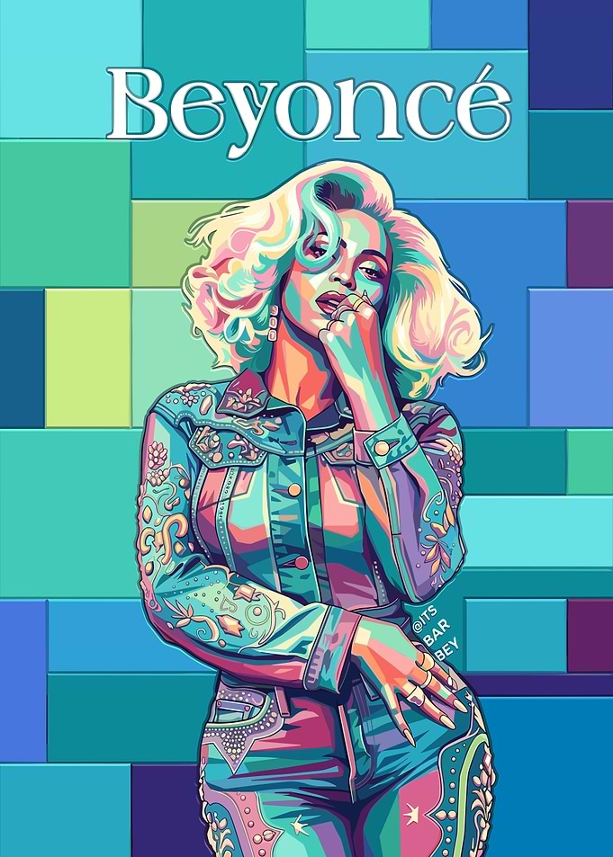 Beyoncé Pop Art Portrait