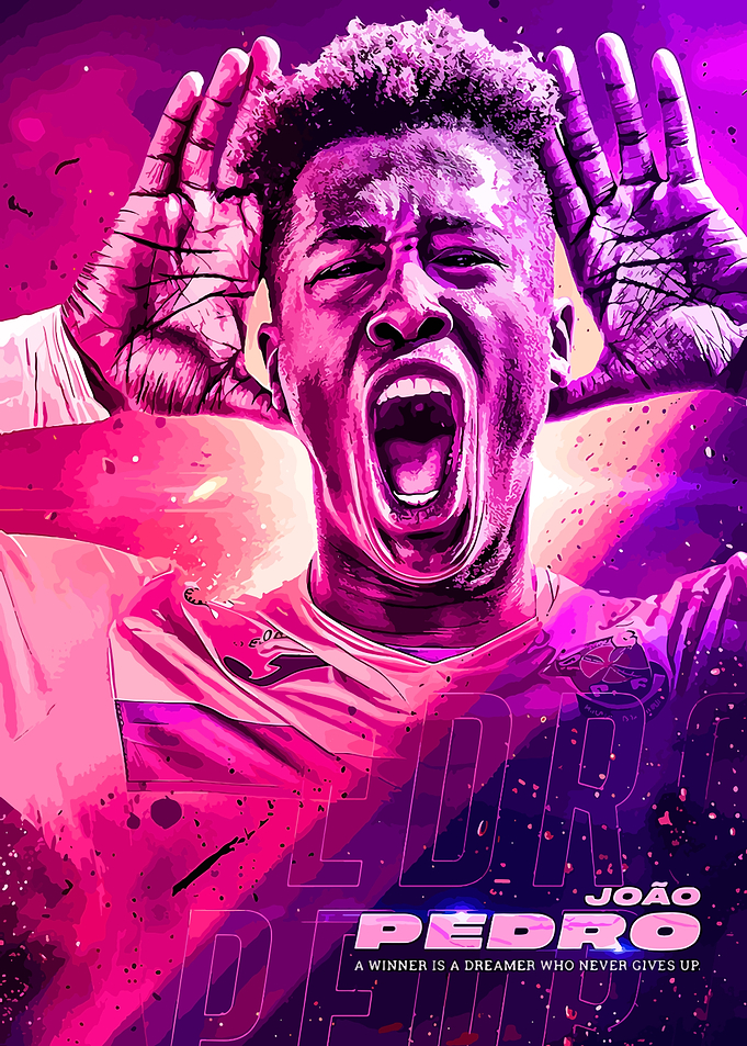João Pedro Soccer Player Poster