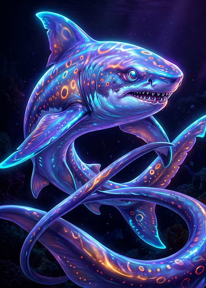 Neon Deep Sea Shark