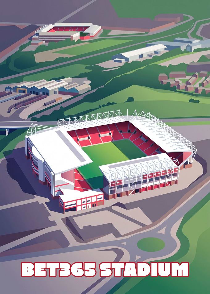Bet365 Stadium Aerial Illustration