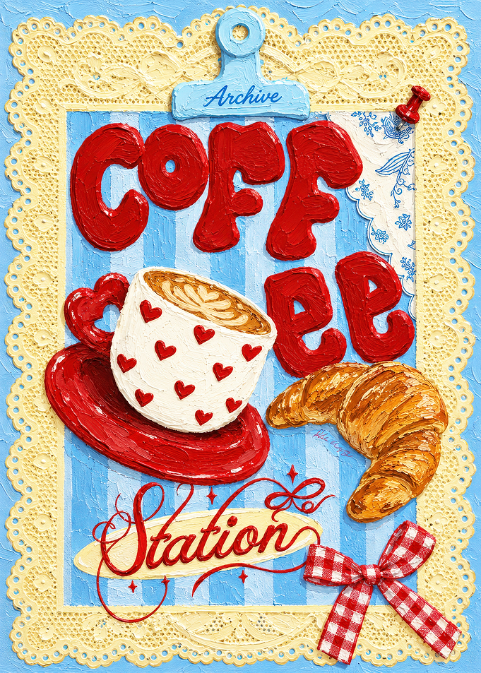 Coffee Station Cafe Art Print