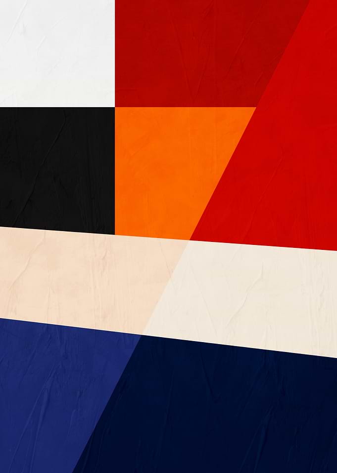 Geometric Abstract Color Block Art