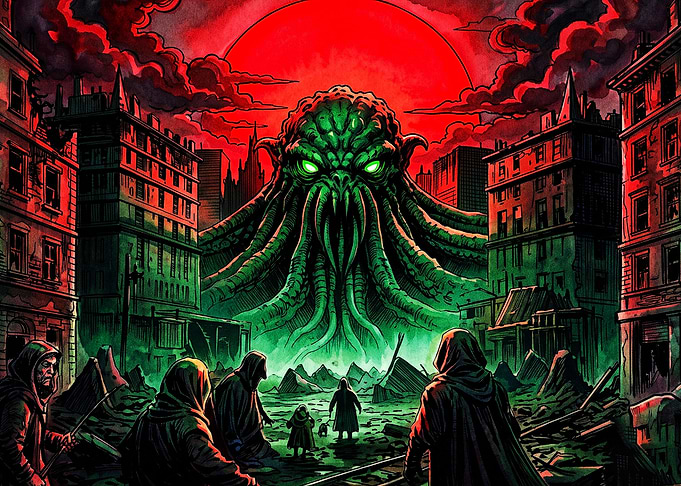 Cosmic Horror Monster City Art