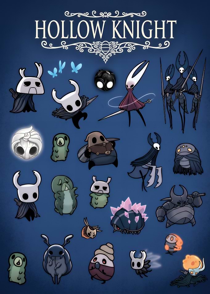Hollow Knight Character Collection Poster