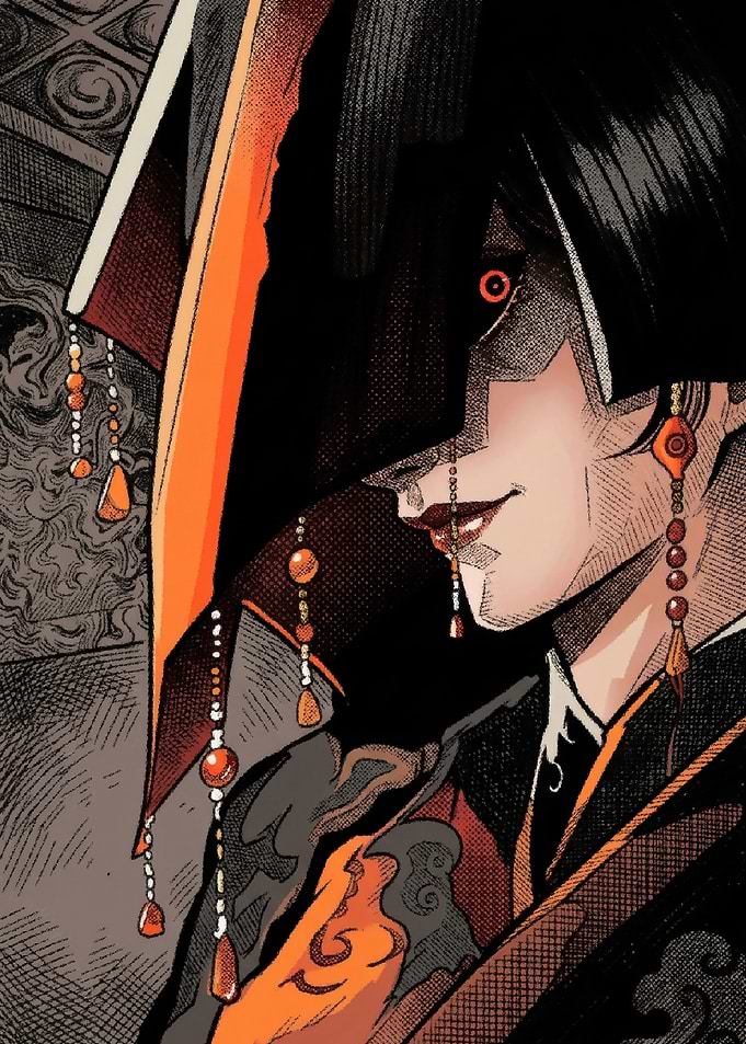 Mysterious Figure in Traditional Attire