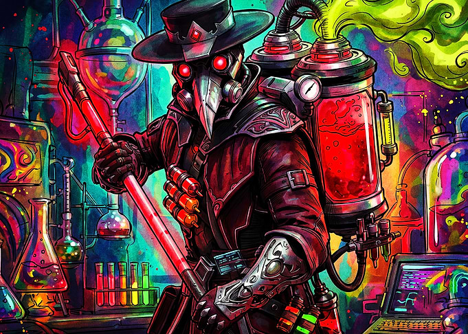 Plague Doctor Alchemist Acid Art