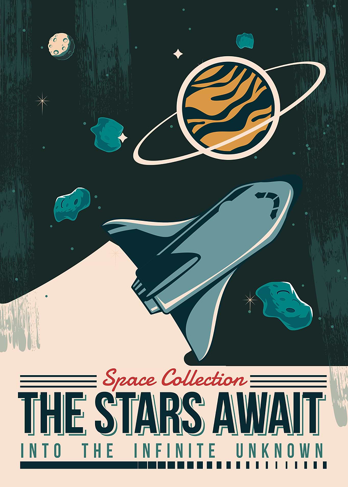 Vintage Space Exploration Poster