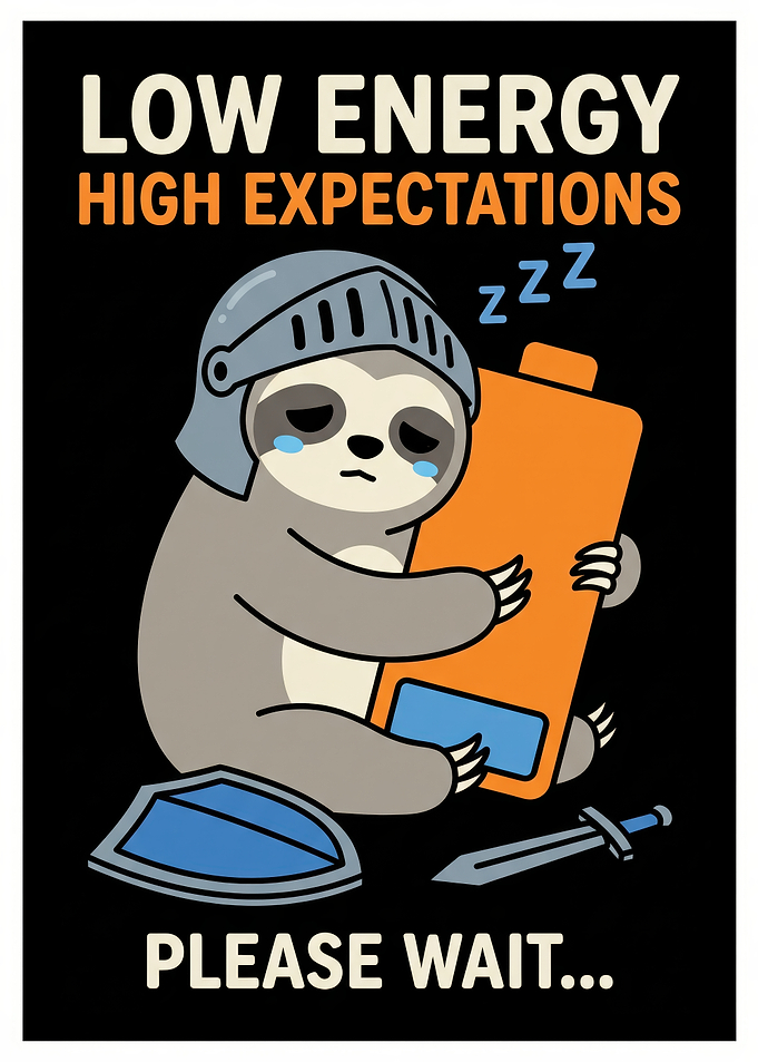 Low Energy High Expectations Sloth Knight