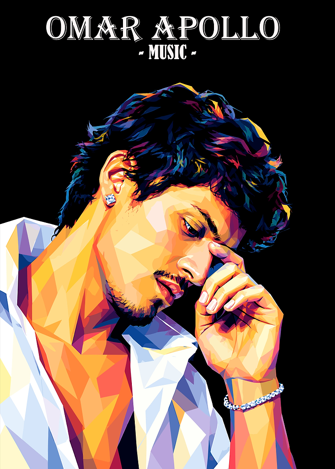 Omar Apollo Low Poly Portrait