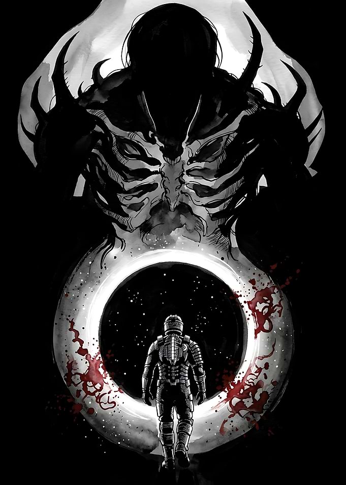 Dead Space Isaac Clarke and Necromorph