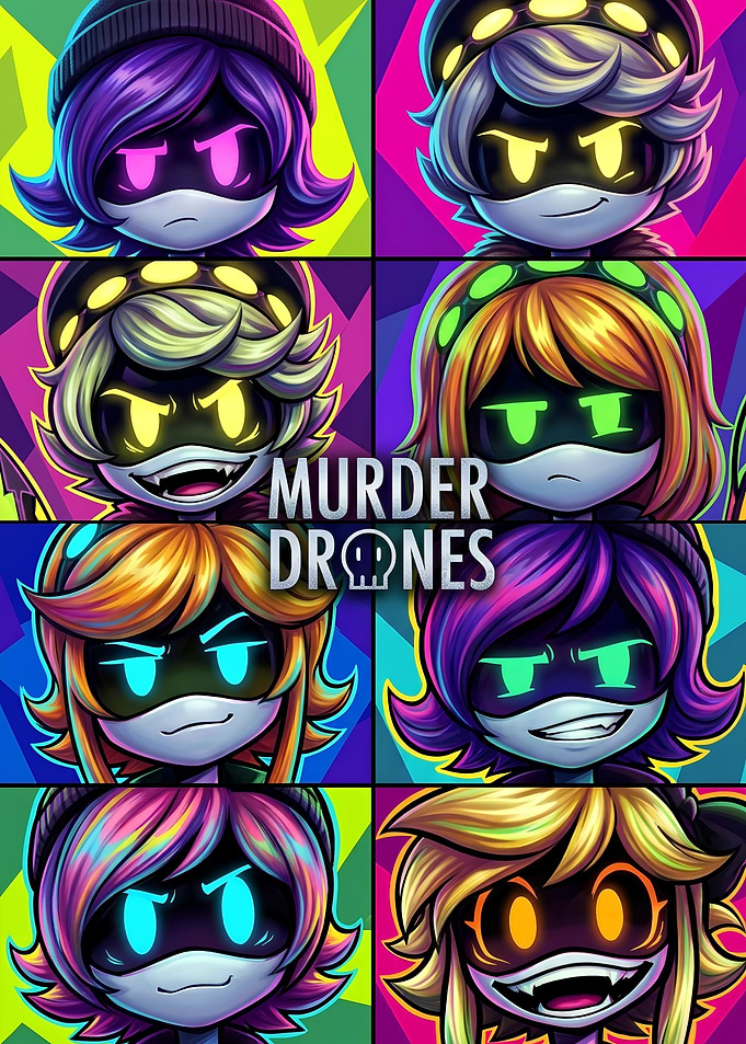 Murder Drones Character Grid Poster
