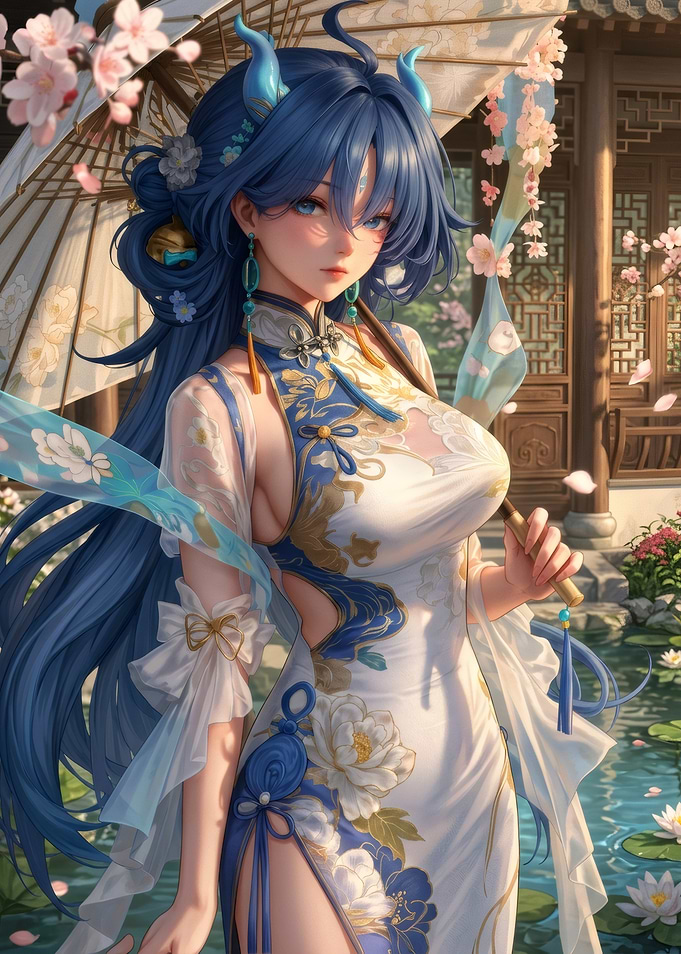 Qingxiao in Cheongsam