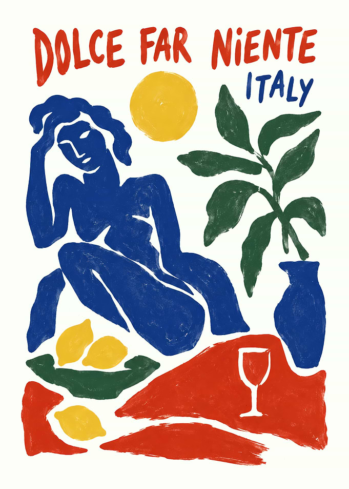 Dolce Far Niente Italy Art Print