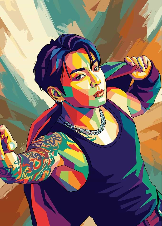 Jungkook WPAP Pop Art Portrait