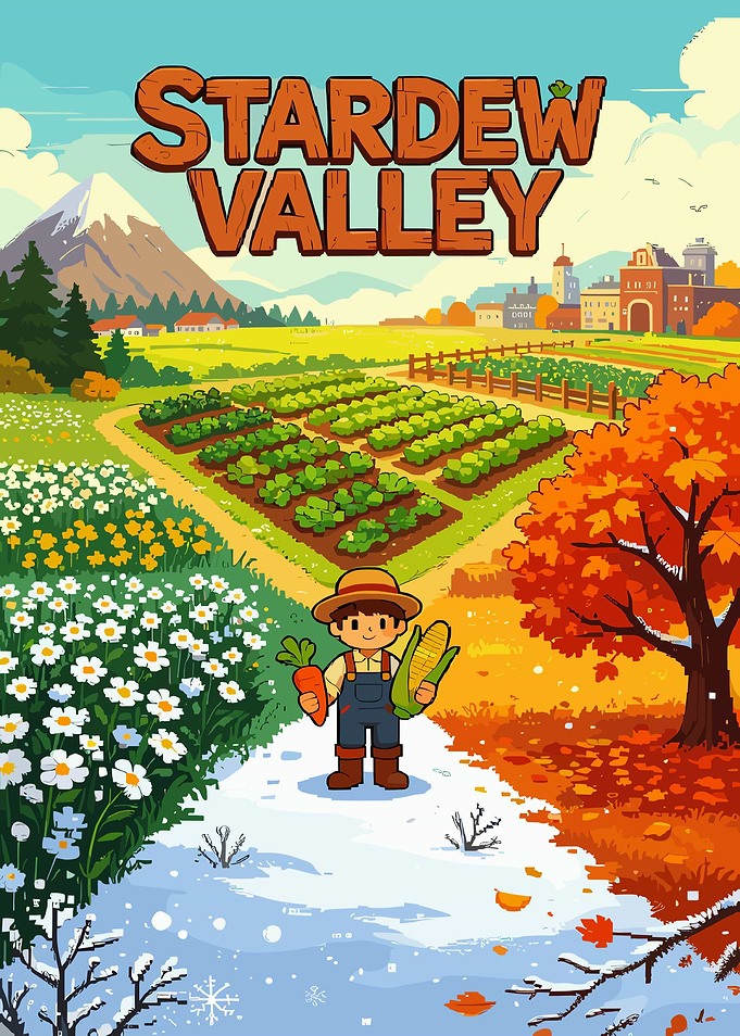 Stardew Valley Four Seasons Farm Art
