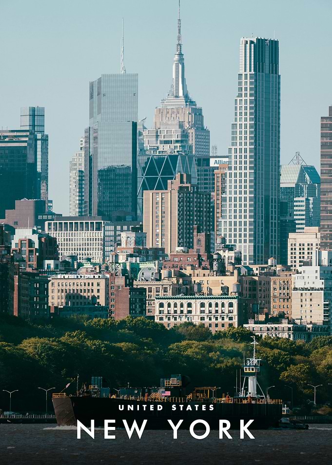New York City Skyline and Barge