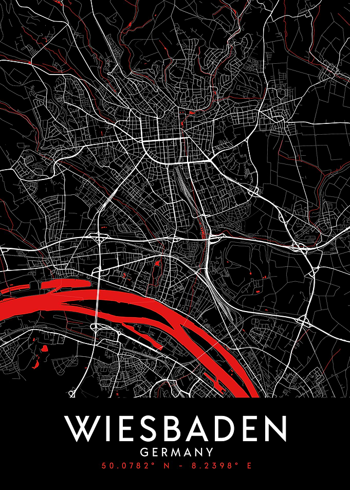 Wiesbaden Dark Map
