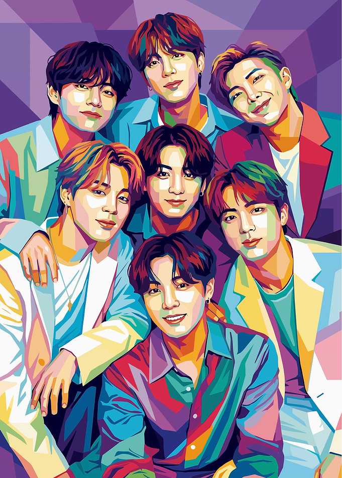 BTS Pop Art Portrait