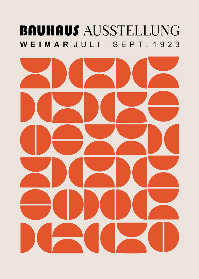 Bauhaus Exhibition 1923 Geometric Poster