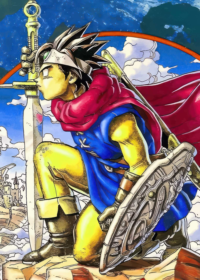Dragon Quest Hero Kneeling with Sword