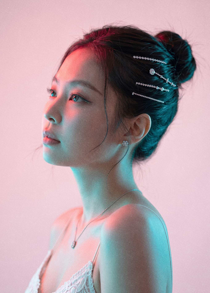 Jennie Kim Portrait with Neon Lighting