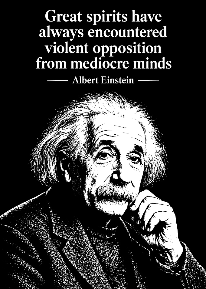 Albert Einstein Inspirational Quote Poster