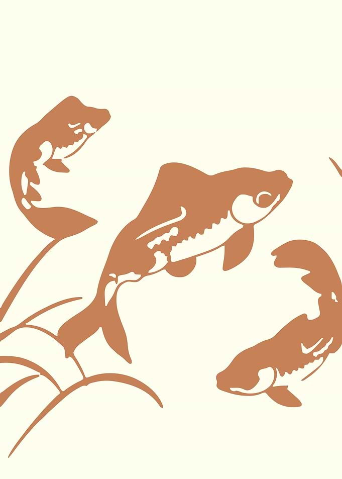 Goldfish Among Water Weeds