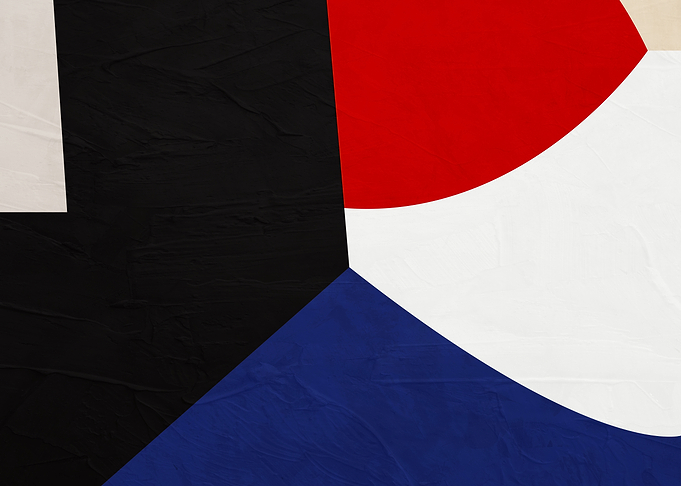 Abstract Geometric Color Block Composition