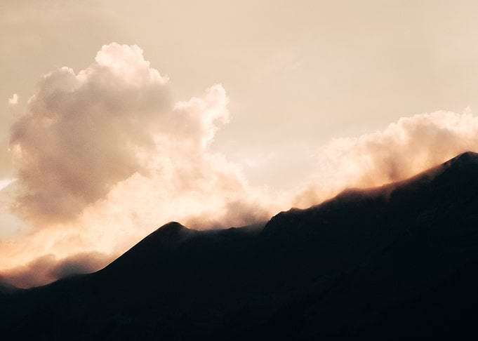 Mountain Peaks at Sunset