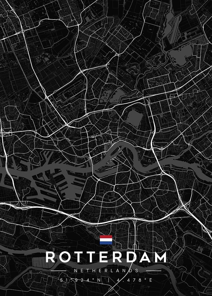 Rotterdam City Map Poster