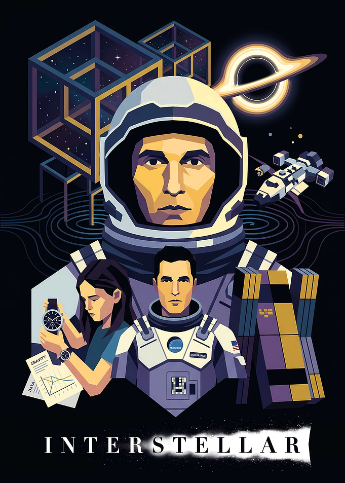 Interstellar Movie Minimalist Poster