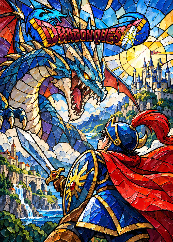 Dragon Quest Stained Glass Art
