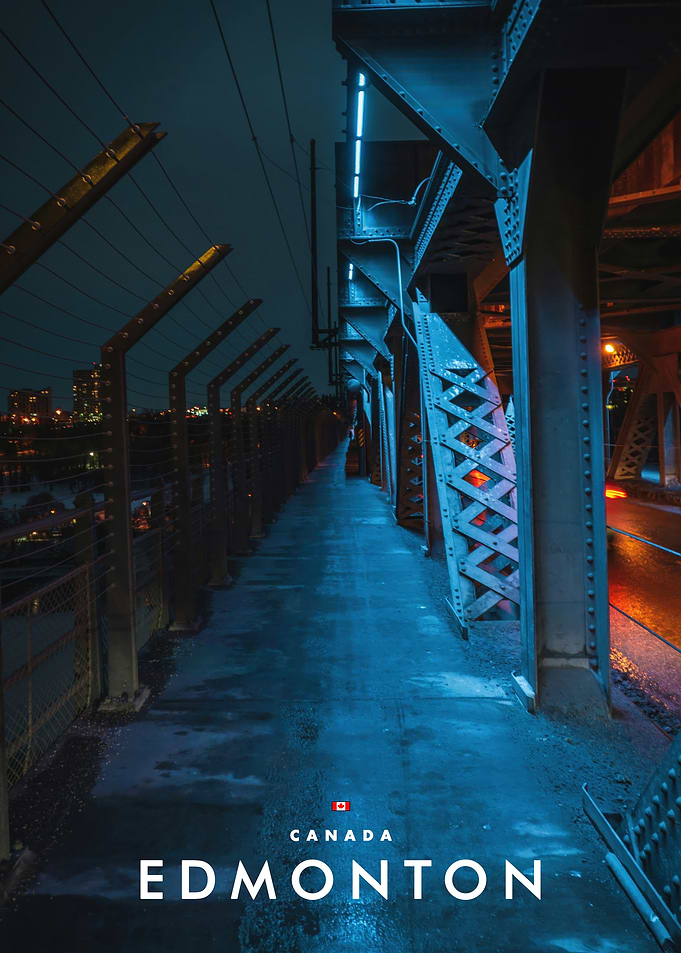 Edmonton High Level Bridge at Night