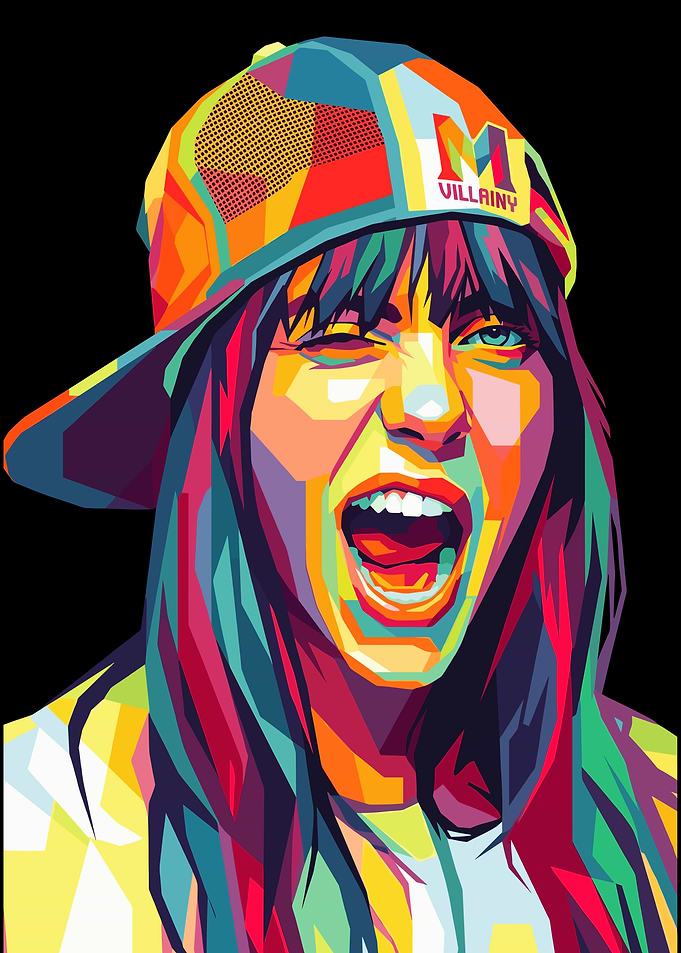 Billie Eilish Pop Art Portrait