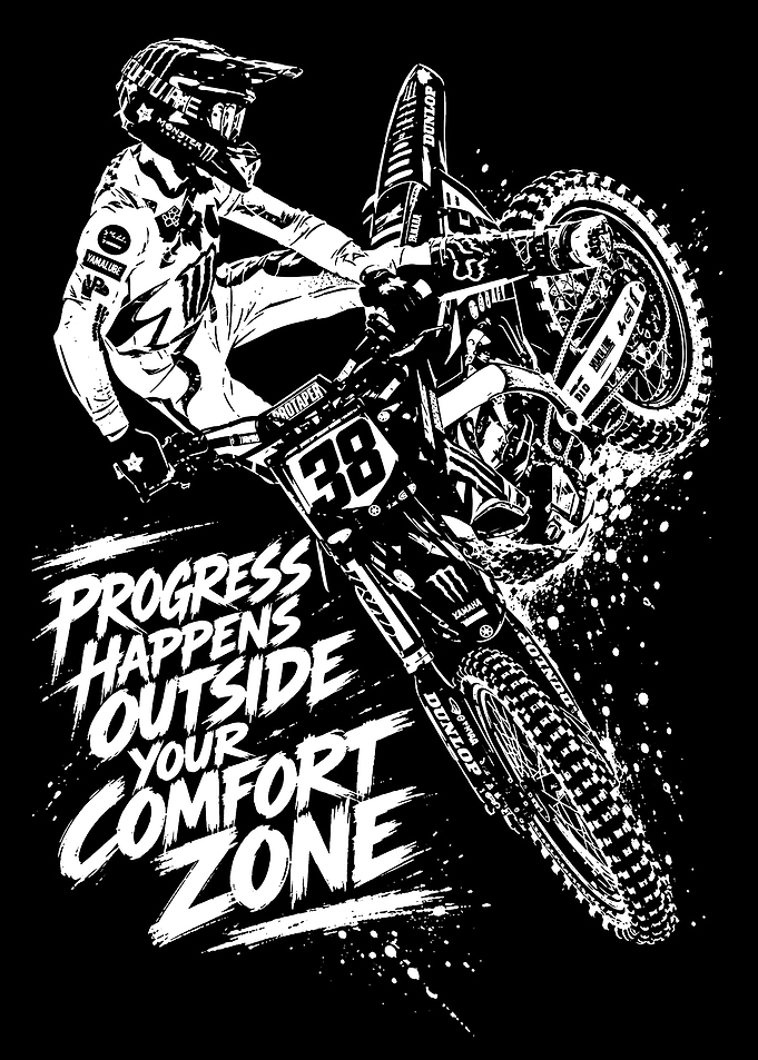 Motocross Rider Inspirational Quote Art