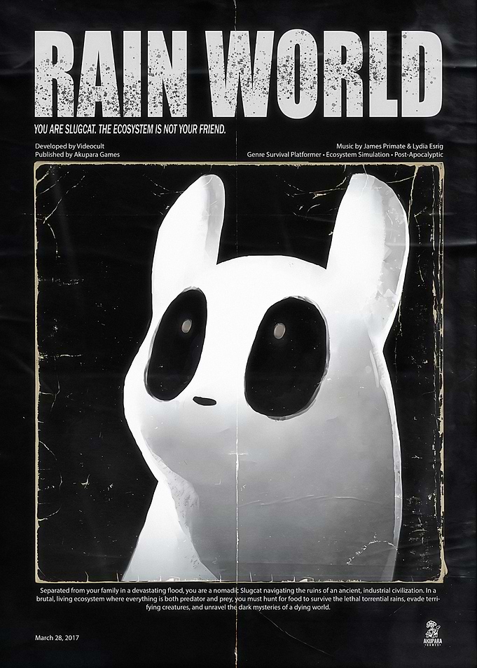 Rain World Slugcat Video Game Poster
