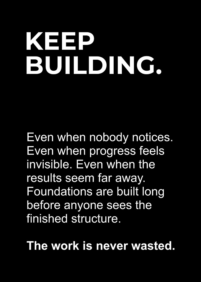 Keep Building Inspirational Quote Poster