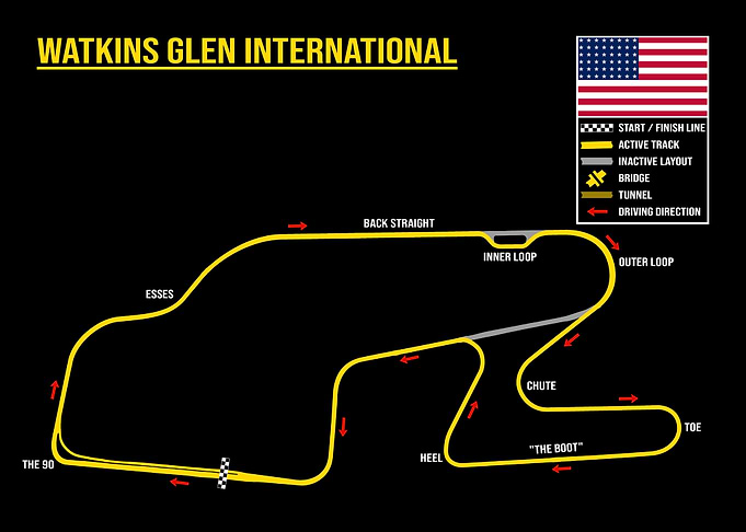 Watkins Glen International Track Map