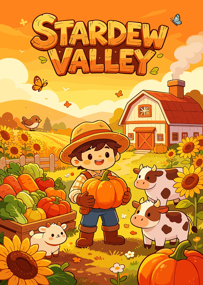 Stardew Valley Farm Life Illustration